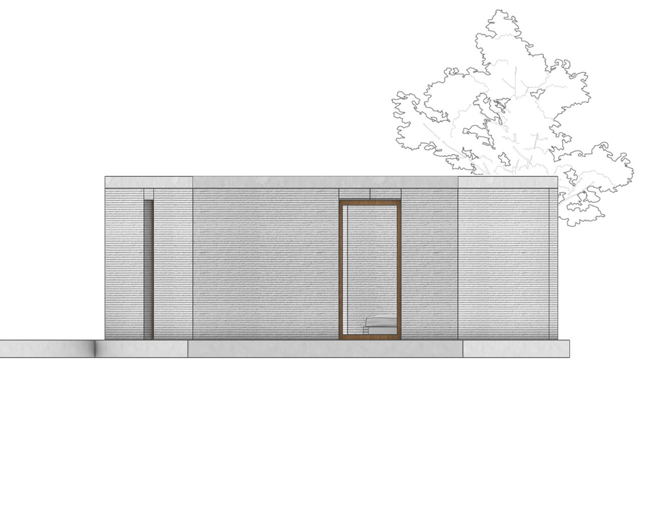 Angled bungalow front
