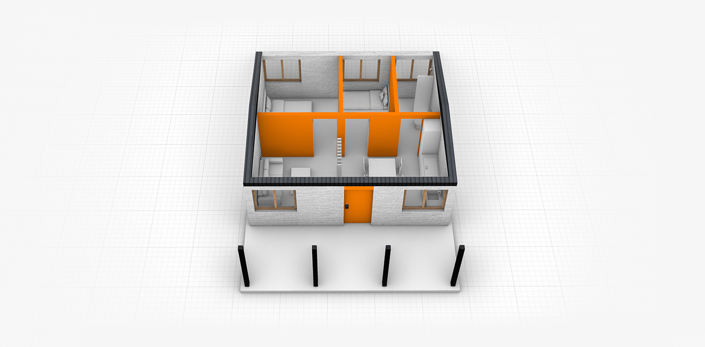 Porch house - top view - Lyve by Cybe